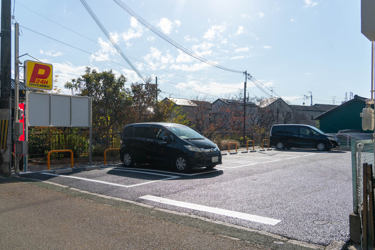 桜町にコインパーキング「東洋カーマックス」ができてる。水面廻廊に