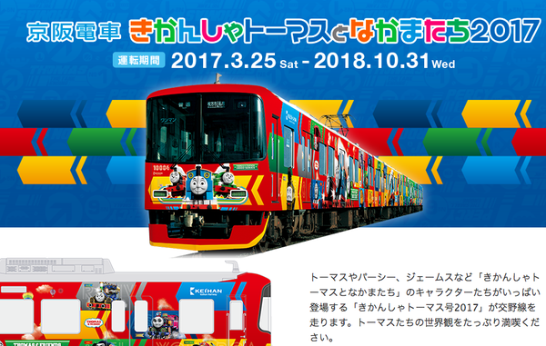 京阪電車きかんしゃトーマスとなかまたち2017