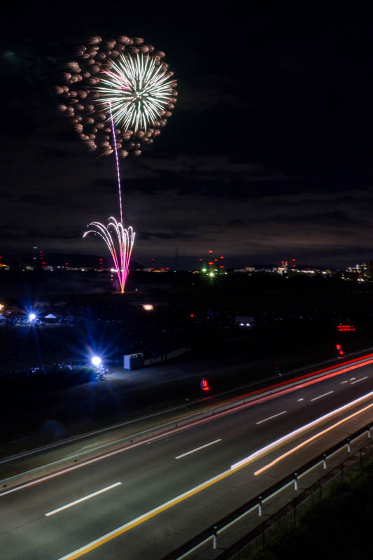 鍵屋別館からみた枚方の花火のようす 守口も少しだけみえた 枚方つーしん