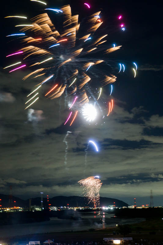 鍵屋別館からみた枚方の花火のようす 守口も少しだけみえた 枚方つーしん